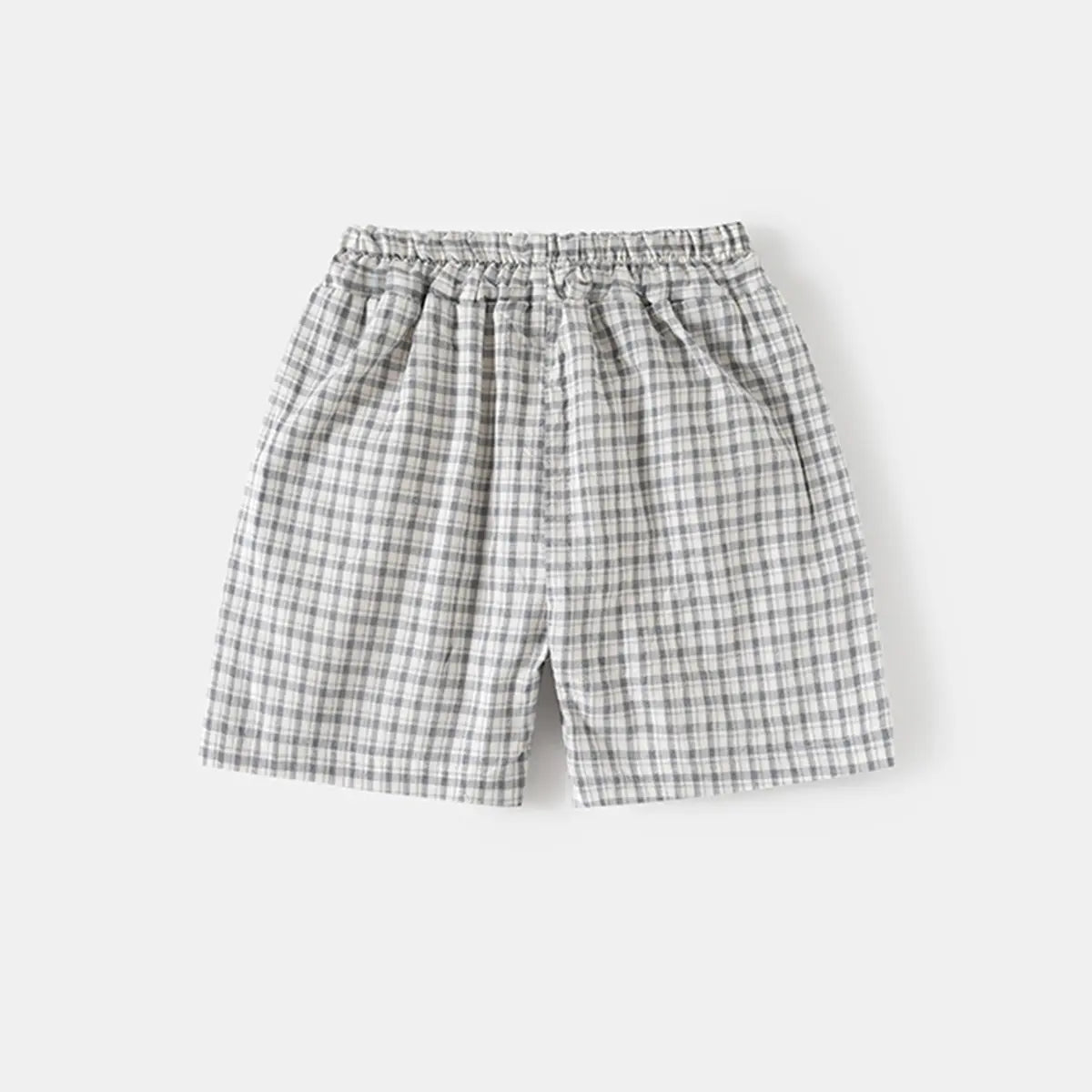 Boys Grey Checked Short Sleeves Shirt & Shorts Co-ord Sets Sets