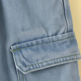 Boys Light Blue Typography Denim Pants Pants
