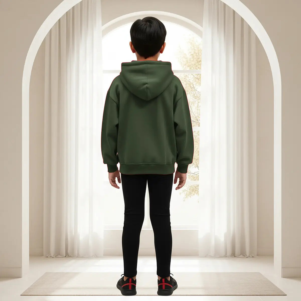 Boys Green K-Pop Star Graphics Hoodie Sweatshirts & Hoodies