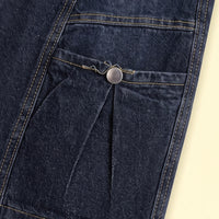 Boys Dark Blue Denim Cargo Shorts Cargo Shorts