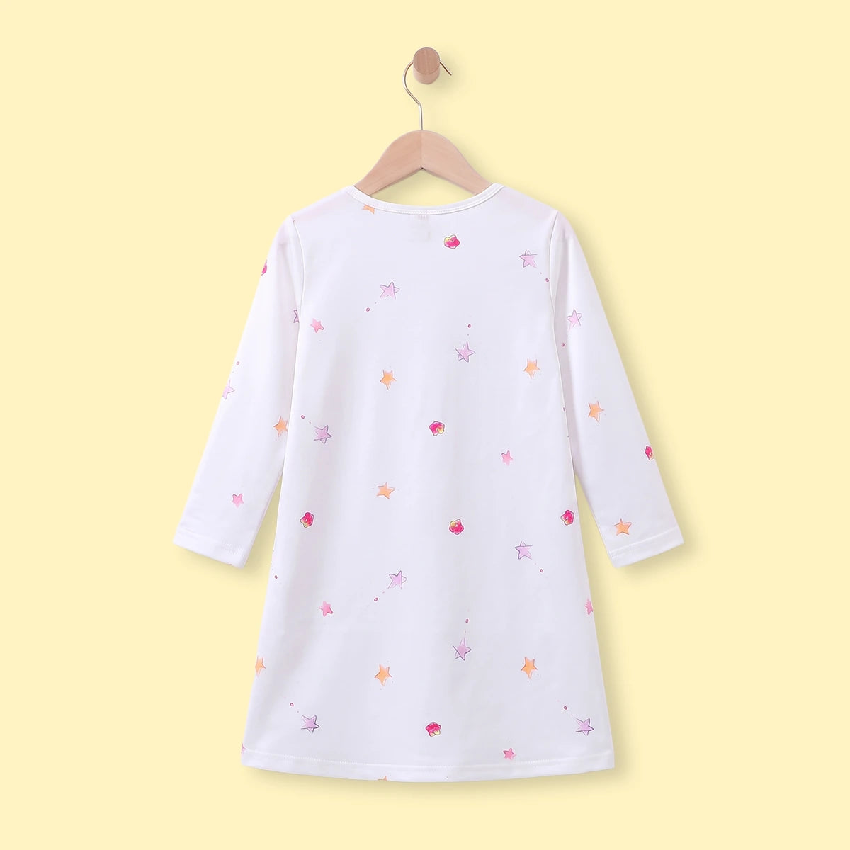 Girls White Unicorn Printed T-Shirt Dress Casual Dresses