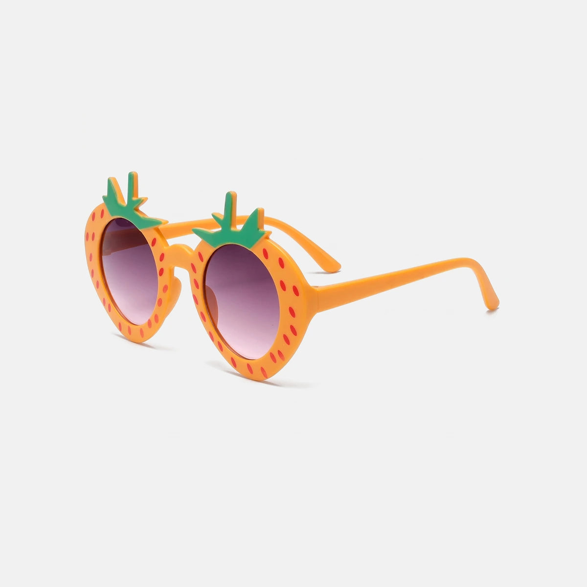 Girls Orange Strawberry Motif Sunglasses Sunglasses Orange Onesize