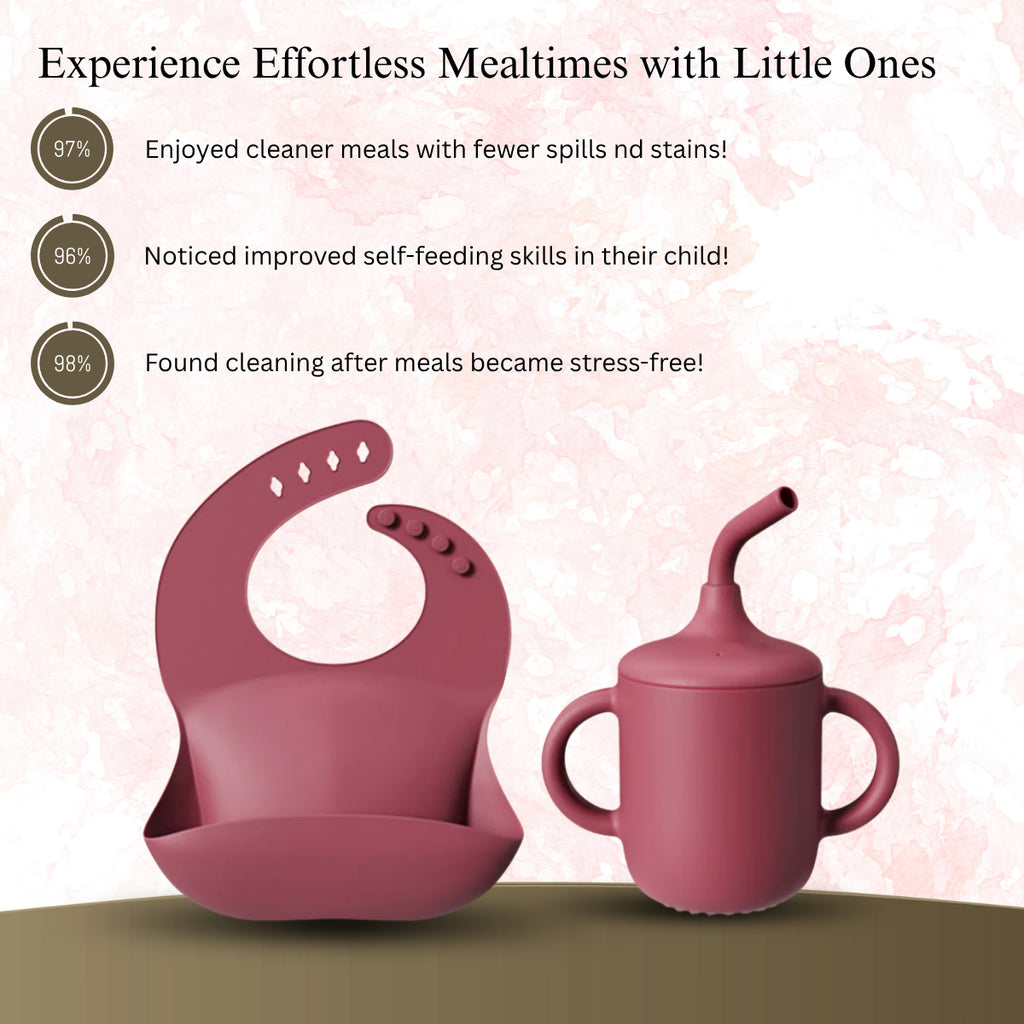 Baby Pink 6-Piece Silicone Feeding Set Trending Accessories
