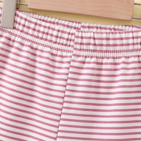 Girls Red Striped Smiley Printed Sweatshirt & Joggers Sets Sets
