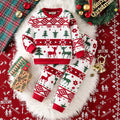 Girls White Self-Design Christmas Patterns Sweatshirt With Joggers Co-ord Sets 2 pc. Sets White 3-4 Y