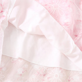 Girls Pink Flower Print Sleeveless Fit & Flare Dress Casual Dresses