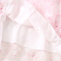 Girls Pink Flower Print Sleeveless Fit & Flare Dress Casual Dresses