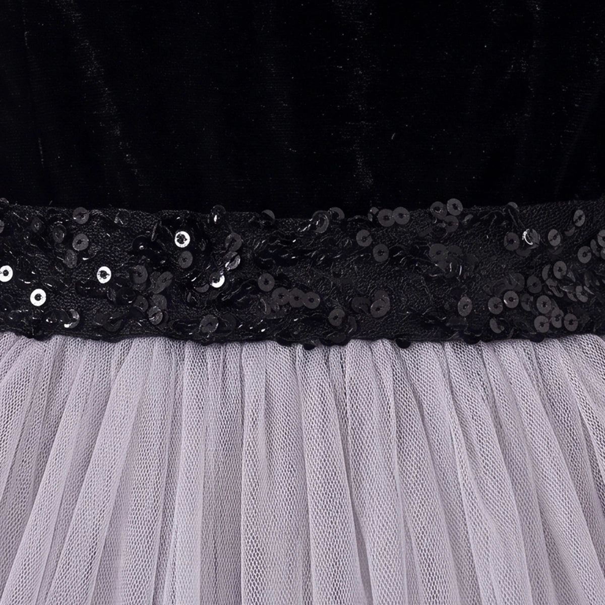 Girls Black Sleeveless Flared Party Gown Party Dresses
