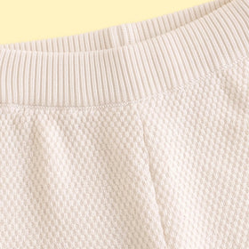 Girls Off White Geometric Knitted Cardigan & Pants Co-ord Sets Sets
