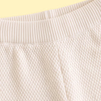 Girls Off White Geometric Knitted Cardigan & Pants Co-ord Sets Sets