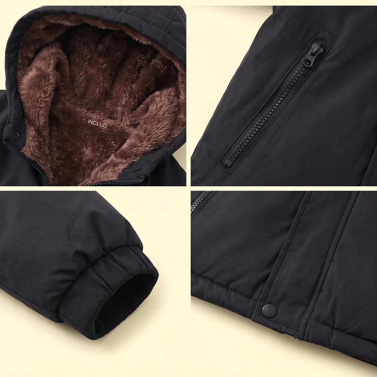 Girls Black Long Sleeve Hooded Zip-up Jacket Coats & Jackets