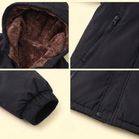 Girls Black Long Sleeve Hooded Zip-up Jacket Coats & Jackets