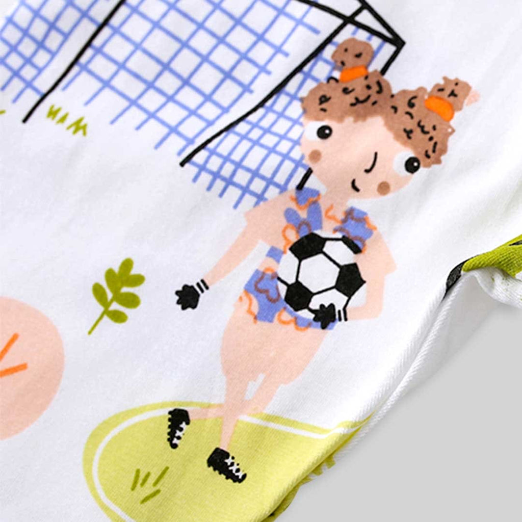 Girls Printed T-shirt with Legging Set Sets   
