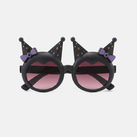 Girls Black Crown Motif Classic Sunglasses Sunglasses
