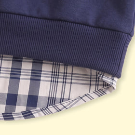 Boys Navy Blue Embroidered Long Sleeve Sweater Sweaters & Cardigans