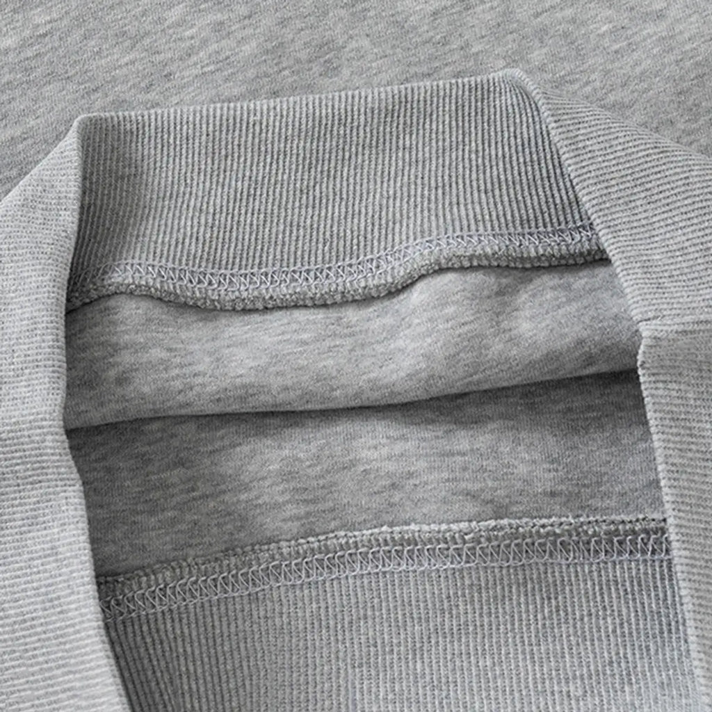 Boys Grey Solid Sweatshirt With Detachable Shirt Collar Sweatshirts & Hoodies