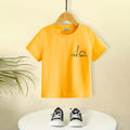Boys Yellow Dinosaur Printed Short Sleeves T-Shirt Tshirts Yellow 3-4 Y