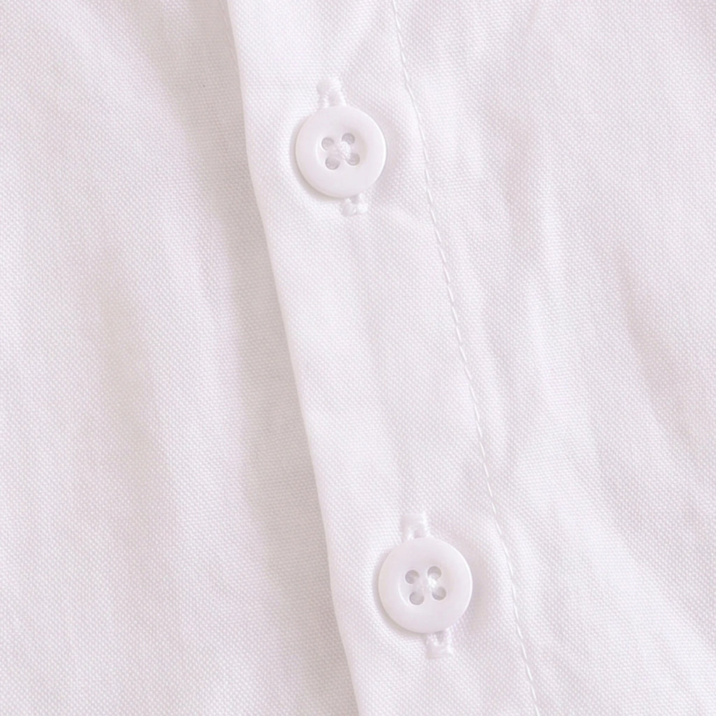 Boys White Embroidered Long Sleeve Shirt Shirts