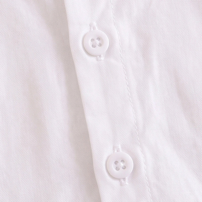 Boys White Embroidered Long Sleeve Shirt Shirts