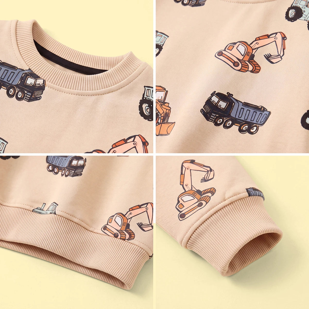 Boys Apricot Long Sleeve Graphic Sweatshirt Sweatshirts & Hoodies