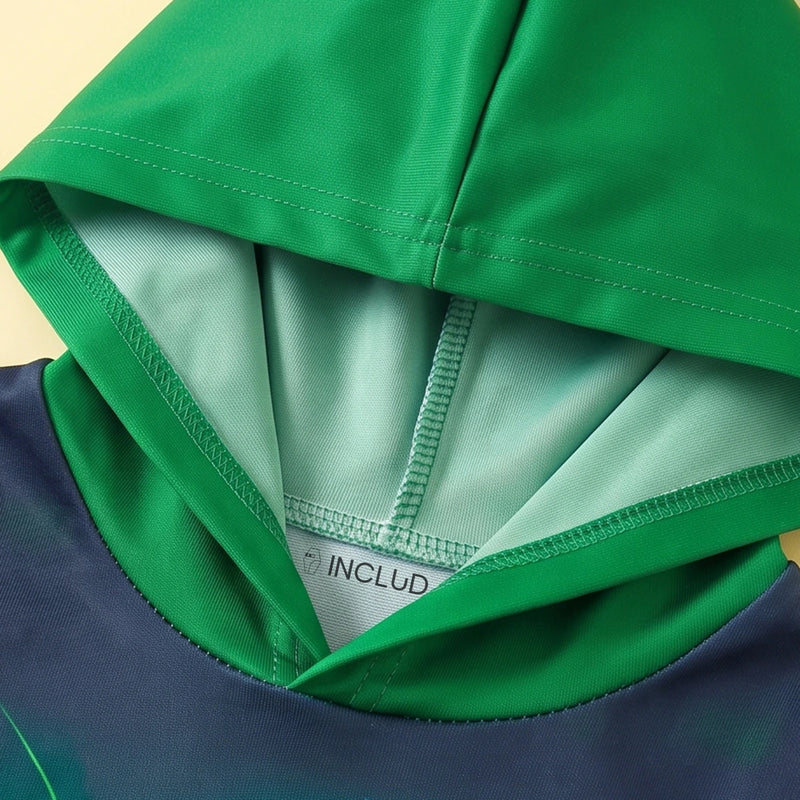 Boys Green Graphic Hooded Sweatshirt & Joggers Co-ord Sets Sets