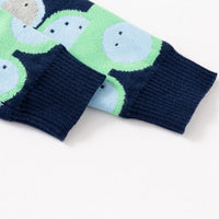 Boys Navy Blue Cardigan With Self-Design Car Patterns Sweaters & Cardigans
