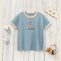 Boys Blue Puppy Print Short Sleeve T-Shirt Tshirts Blue 2-3 Y