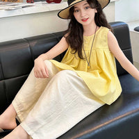 Girls Sleeveless Empire Line Top With Pants Set Sets   