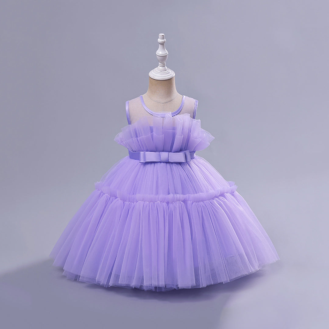 Girls Sleeveless Fit & Flare Party Dress Party Dresses   