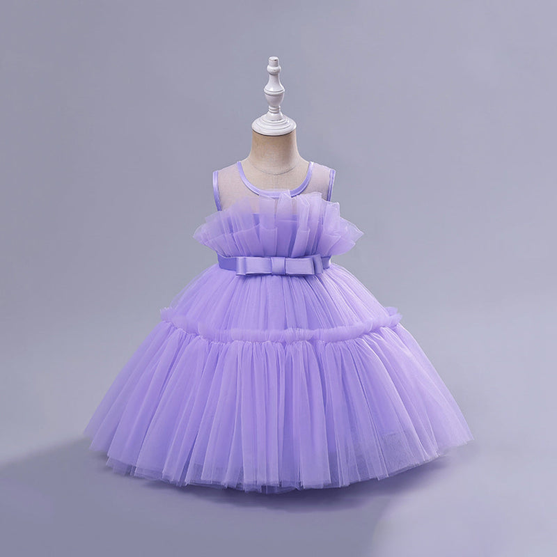 Girls Sleeveless Fit & Flare Party Dress Party Dresses   