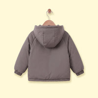 Boys Grey Long Sleeve Hooded Zip-up Jacket Coats & Jackets