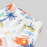 Boys Surf Board Print T-Shirt With Printed Shorts 2 pc. Sets   