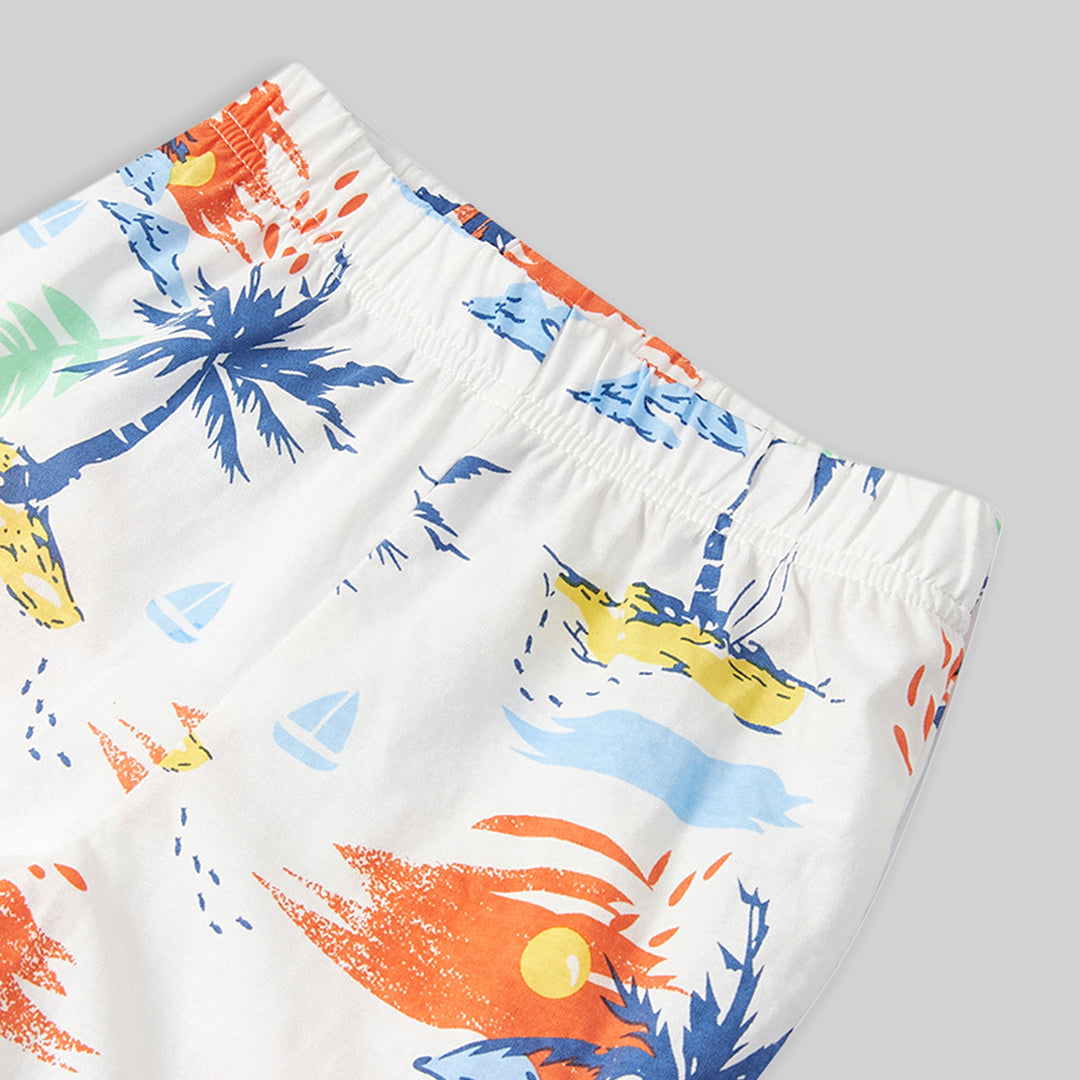 Boys Surf Board Print T-Shirt With Printed Shorts 2 pc. Sets   