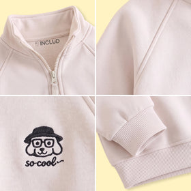 Boys Off White Embroidered Long Sleeve Sweatshirt Sweatshirts & Hoodies