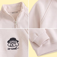 Boys Off White Embroidered Long Sleeve Sweatshirt Sweatshirts & Hoodies