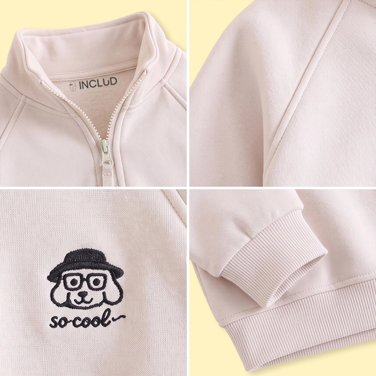 Boys Off White Embroidered Long Sleeve Sweatshirt Sweatshirts & Hoodies