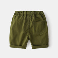 Boys Green Crocodile Cartoon Printed Short Shorts