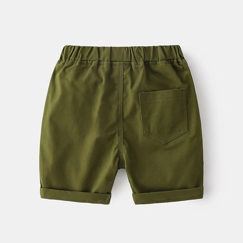 Boys Green Crocodile Cartoon Printed Short Shorts