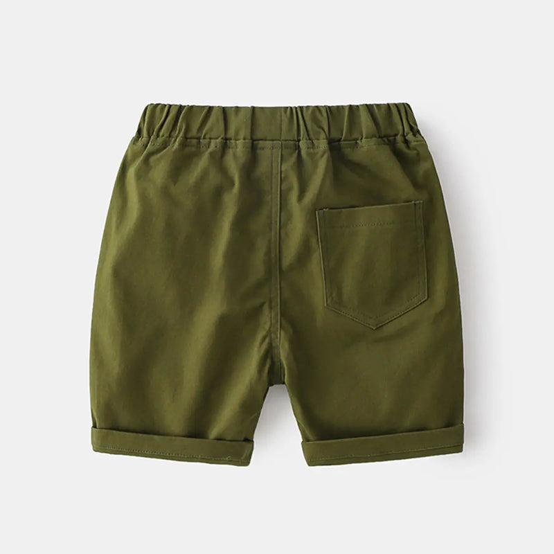 Boys Green Crocodile Cartoon Printed Short Shorts