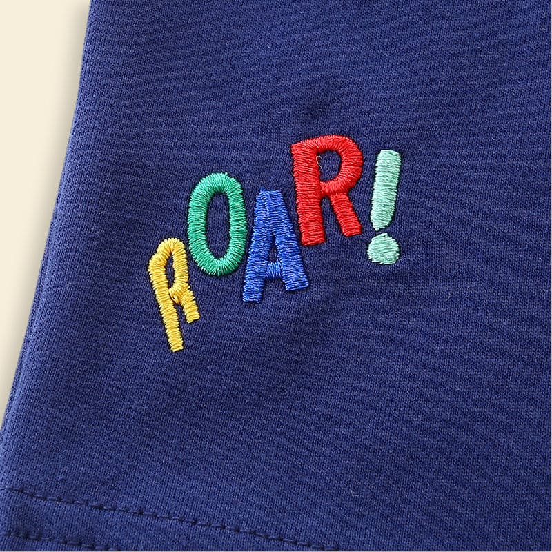 Boys Dinosaur Applique Elasticated Shorts Shorts   