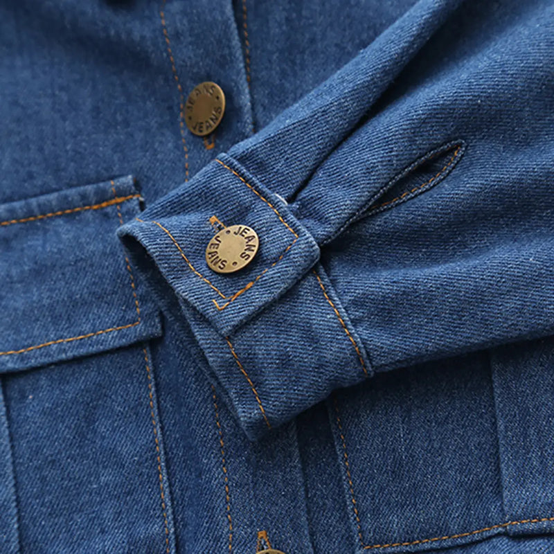 Boys Blue Long Sleeve Denim Jacket With Jogger Co-ord Sets Sets