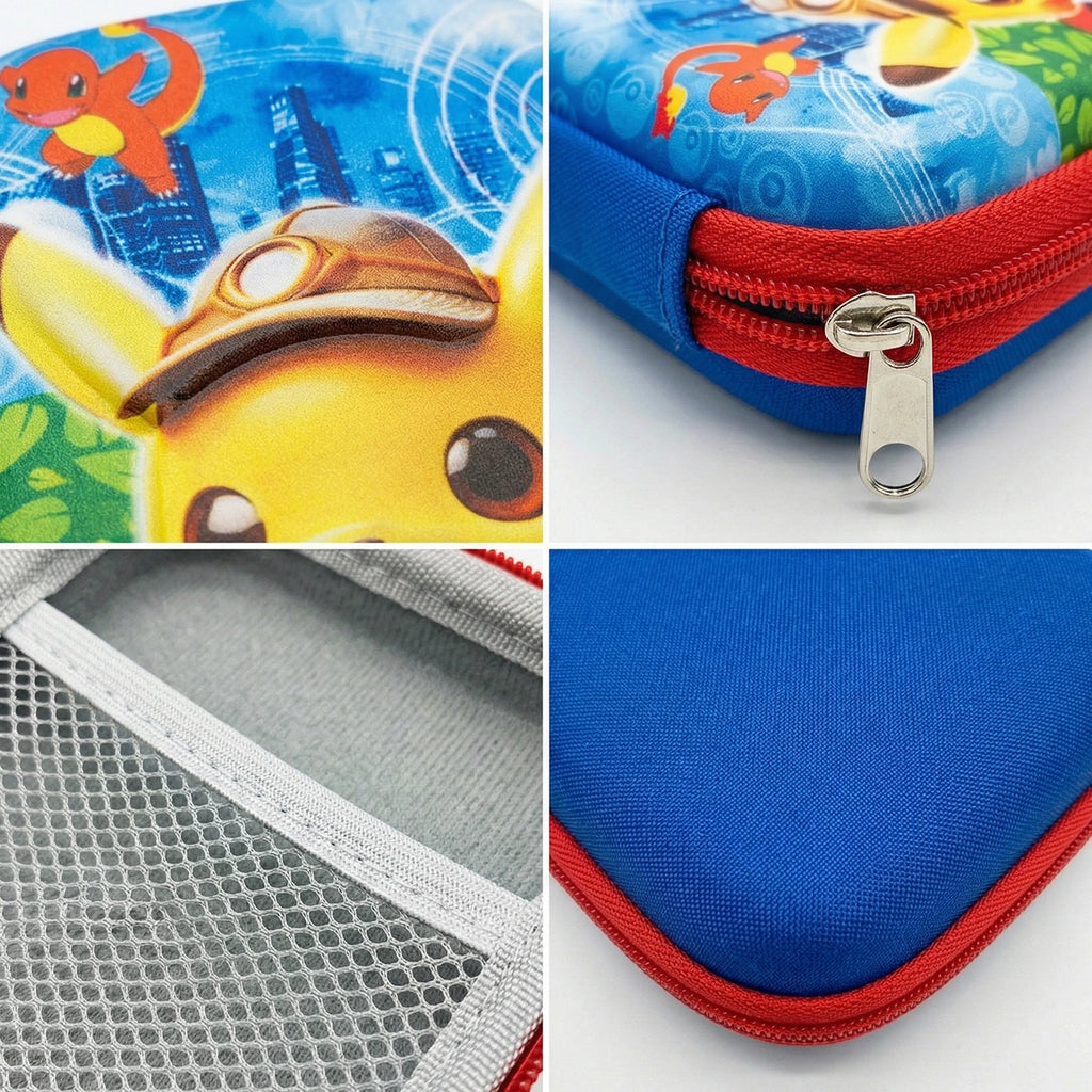Boys Blue Pikachu Hard-Shell Pencil Box Trending Accessories