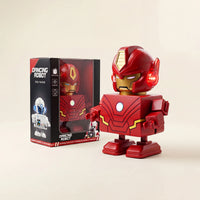 Electric Iron Man Dancing Robot Toy with Flashing Lights & Music for Kids Boys & Girls Trending Accessories Red Onesize