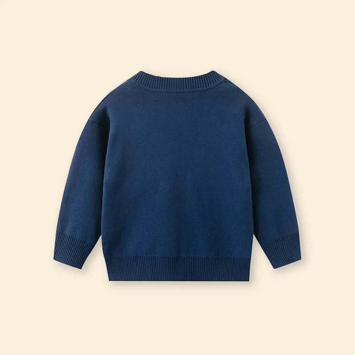 Boys Navy Blue Cardigan With Self-Design Puppy Patterns Sweaters & Cardigans
