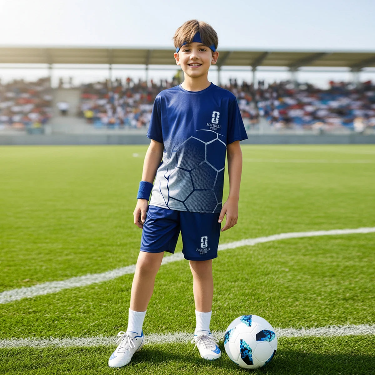 Boys Navy Blue Short Sleeve Graphic T-Shirt With Shorts Sets 2 pc. Sets