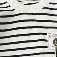 Boys Black Striped Short Sleeve T-Shirt With Shorts Sets 2 pc. Sets
