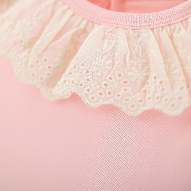 Girls Pink Sleeveless Bubble Hem Dress With Bow Details Casual Dresses
