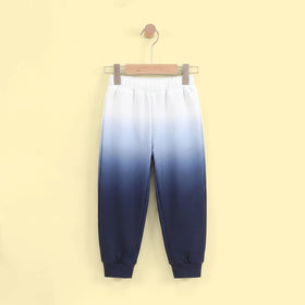 Boys Navy Blue Ombre Print Elasticated Pants Pants