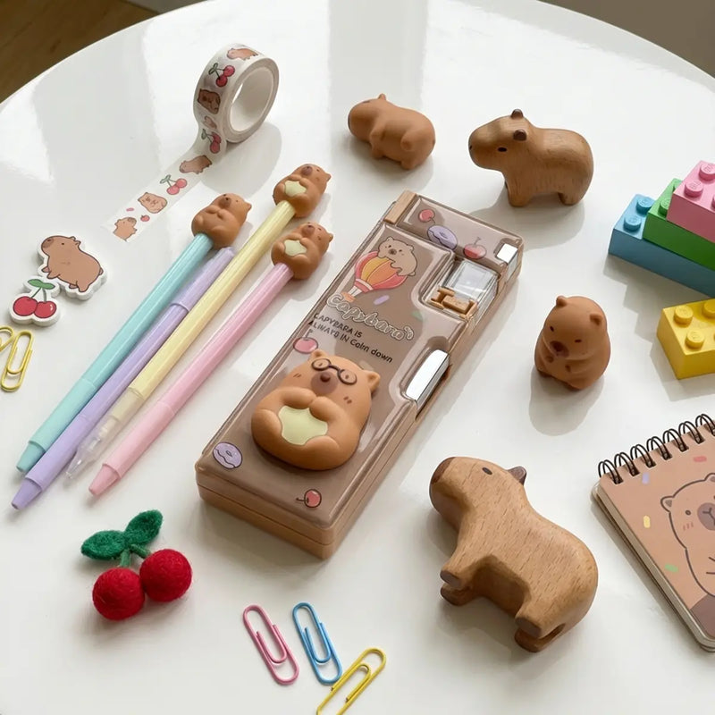 Kids Capybara Cartoon Pencil Box Trending Accessories