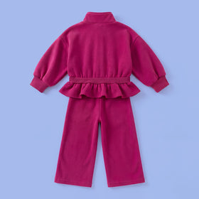 Girls Fuchsia Long Sleeve Jacket With Pants Sets 2 pc. Sets